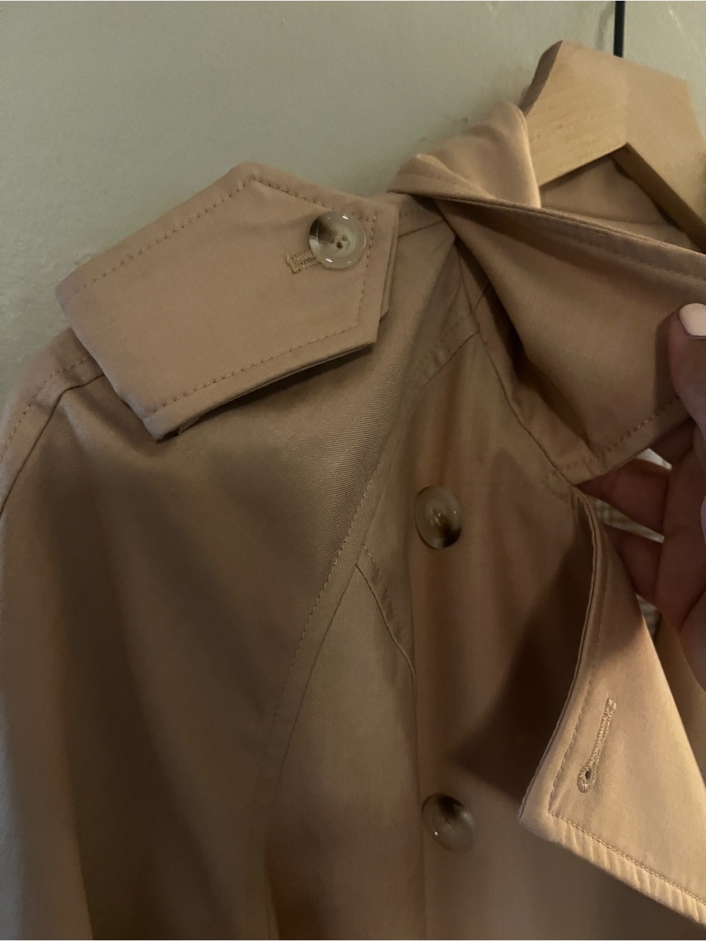 Anthropologie Greylin Nate Soft Twill Trench Coat Midi Belted Double Breasted XS - Picture 7 of 16